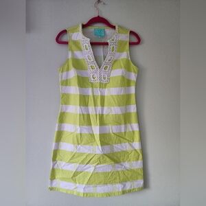 Sail To Sable Striped Yellow and White Sleeveless Dress